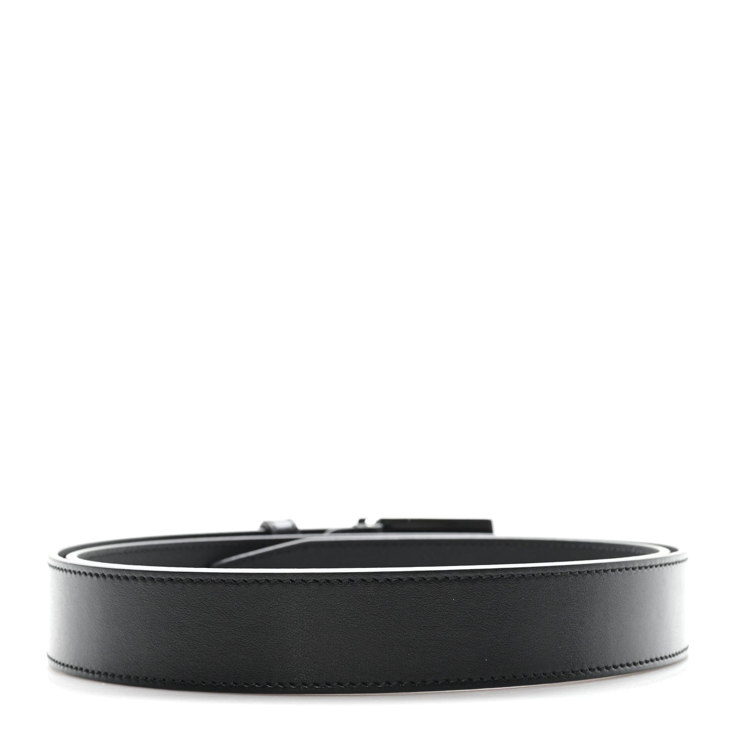 Plutone Calfskin Plaque GG 30mm Belt 100 40 Black