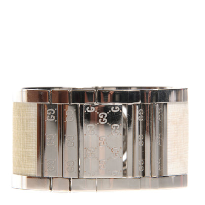 Gucci Stainless Steel Canvas Mother of Pearl 33mm Twirl Quartz Watch 4 of 8