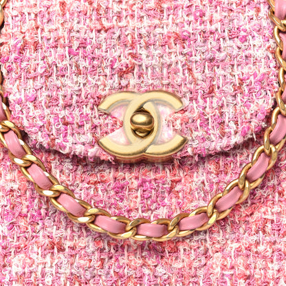 Chanel Tweed Quilted Nano Kelly Shopper Pink 8 of 11