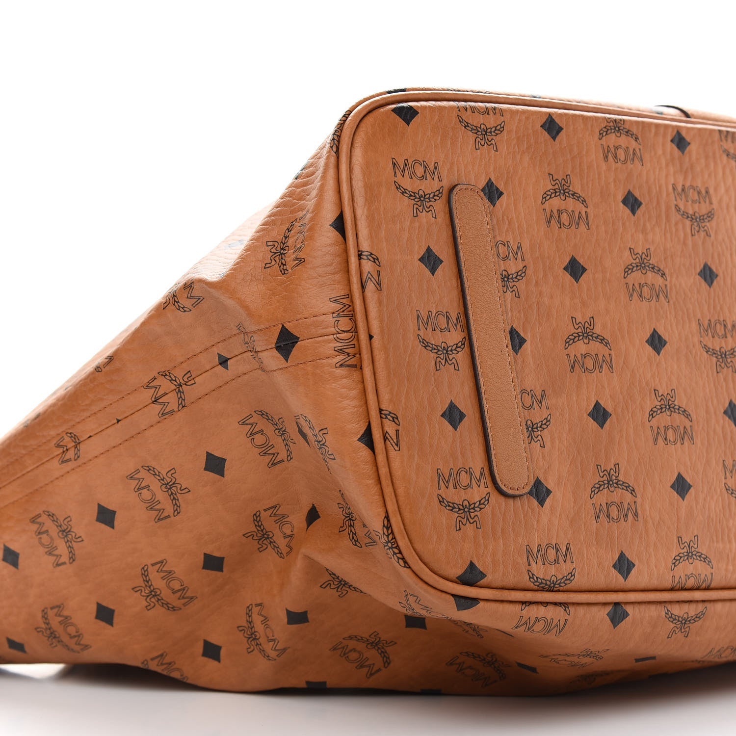 MCM Visetos Large Liz Reversible Shopper Tote Cognac 9 of 12