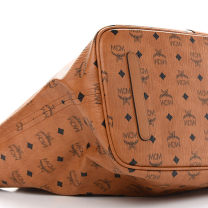 MCM Visetos Large Liz Reversible Shopper Tote Cognac 9 of 12