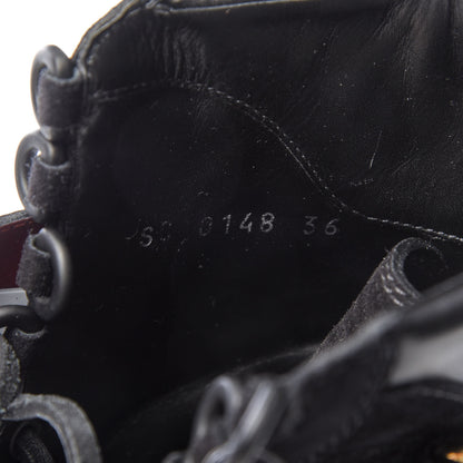 Louis Vuitton Suede Calfskin Laureate Platform Desert Boots 36 Black 8 of 10