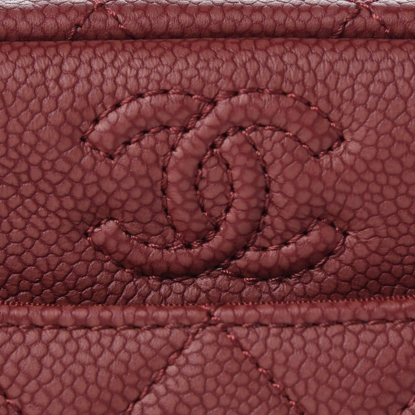 Caviar Quilted Coco Tassel Camera Case Burgundy