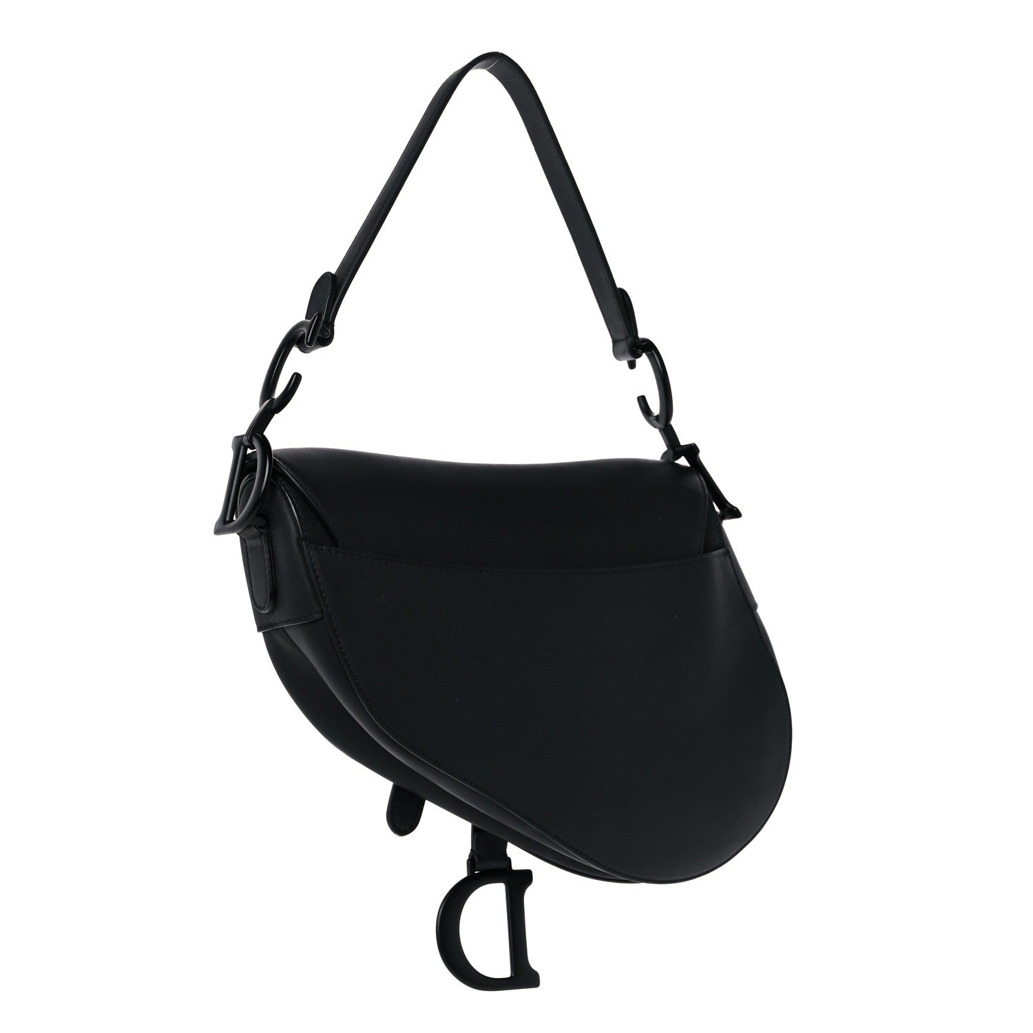 Christian Dior Ultra Matte Calfskin Saddle Bag Black 3 of 16