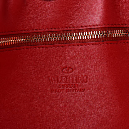 Valentino Garavani PVC Nappa Medium Rockstud Tote Red 8 of 9