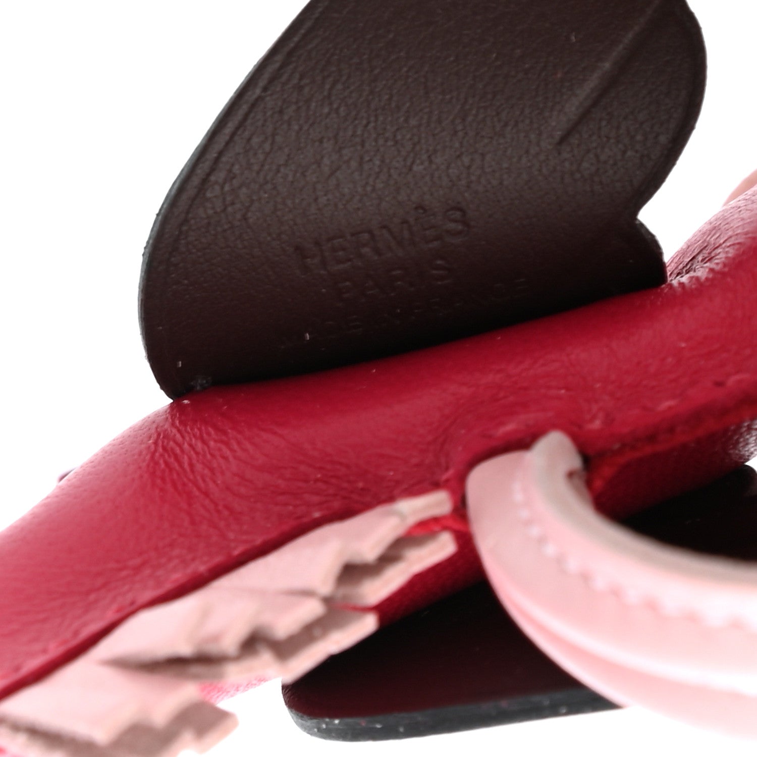Hermes Milo Lambskin Grigri Rodeo Pegase Horse Bag Charm PM Framboise Rose Sakura Rouge Sellier 4 of 4