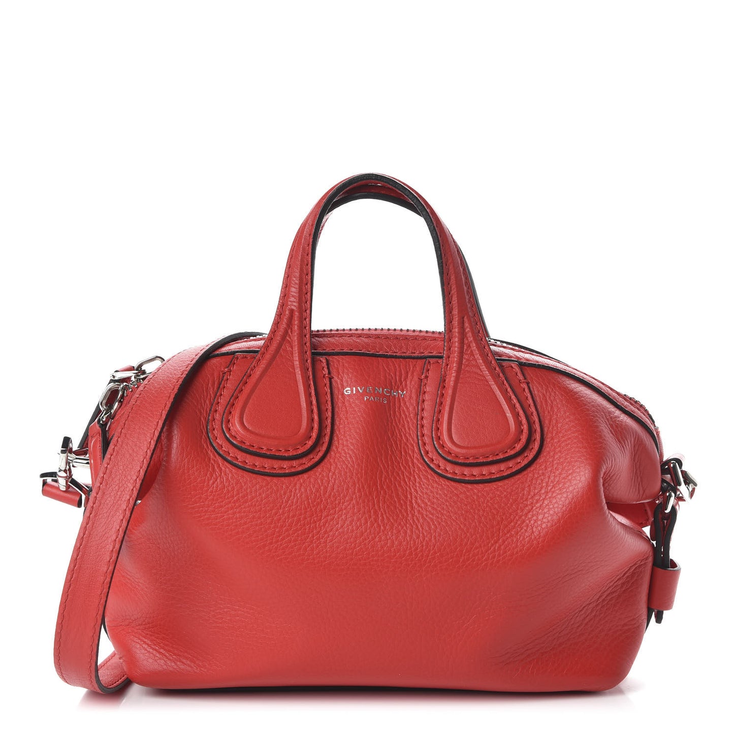 Waxed Calfskin Micro Nightingale Medium Red