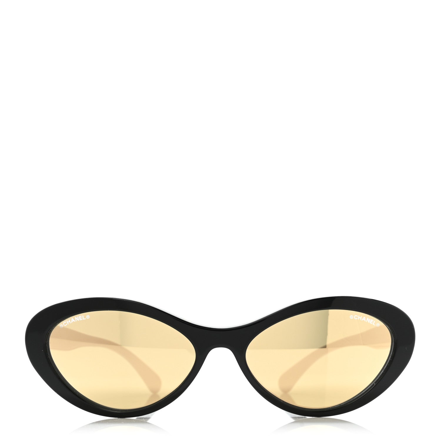 Chanel Acetate Oval Sunglasses Black 2 of 7