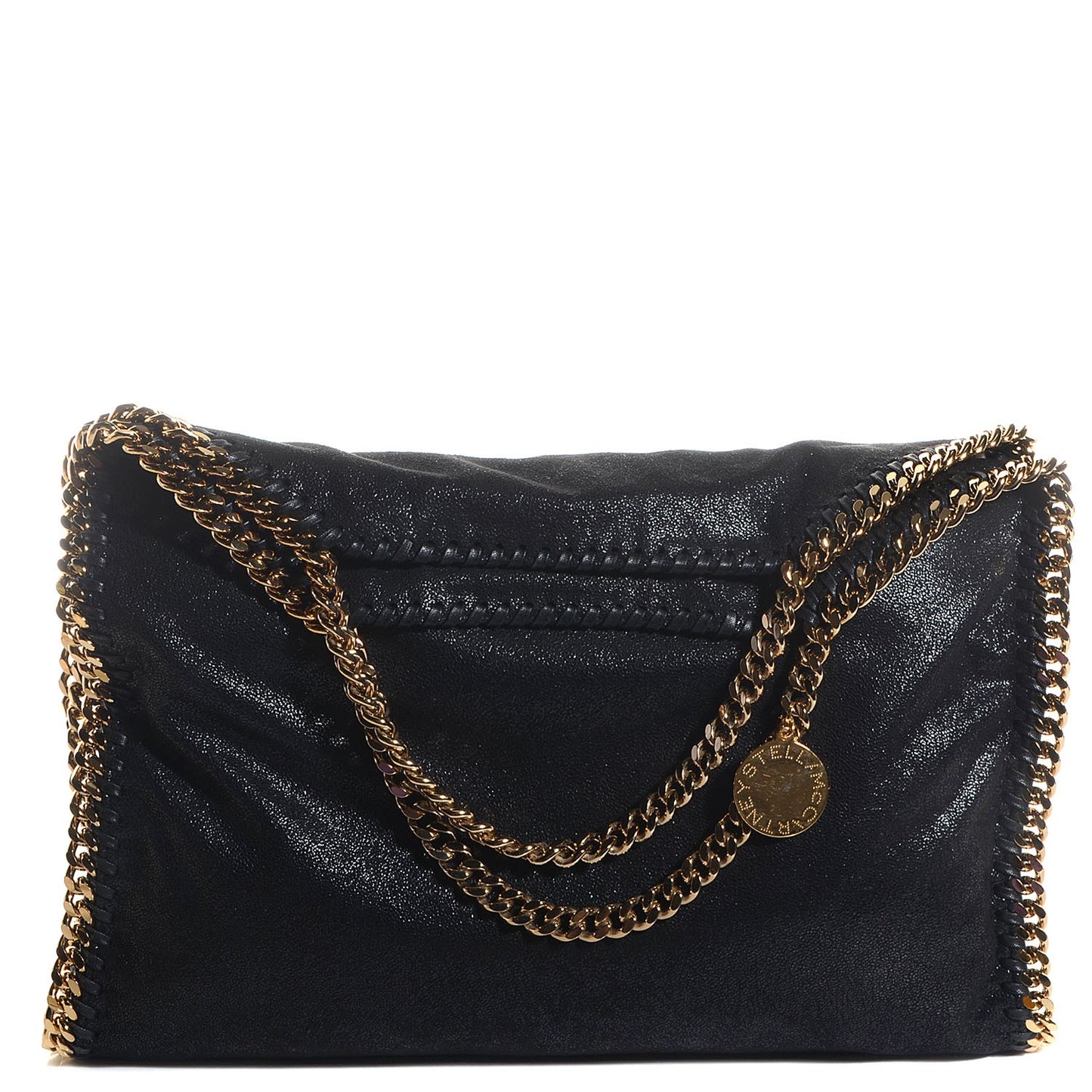 Shaggy Deer Small Falabella Fold Over Tote Black