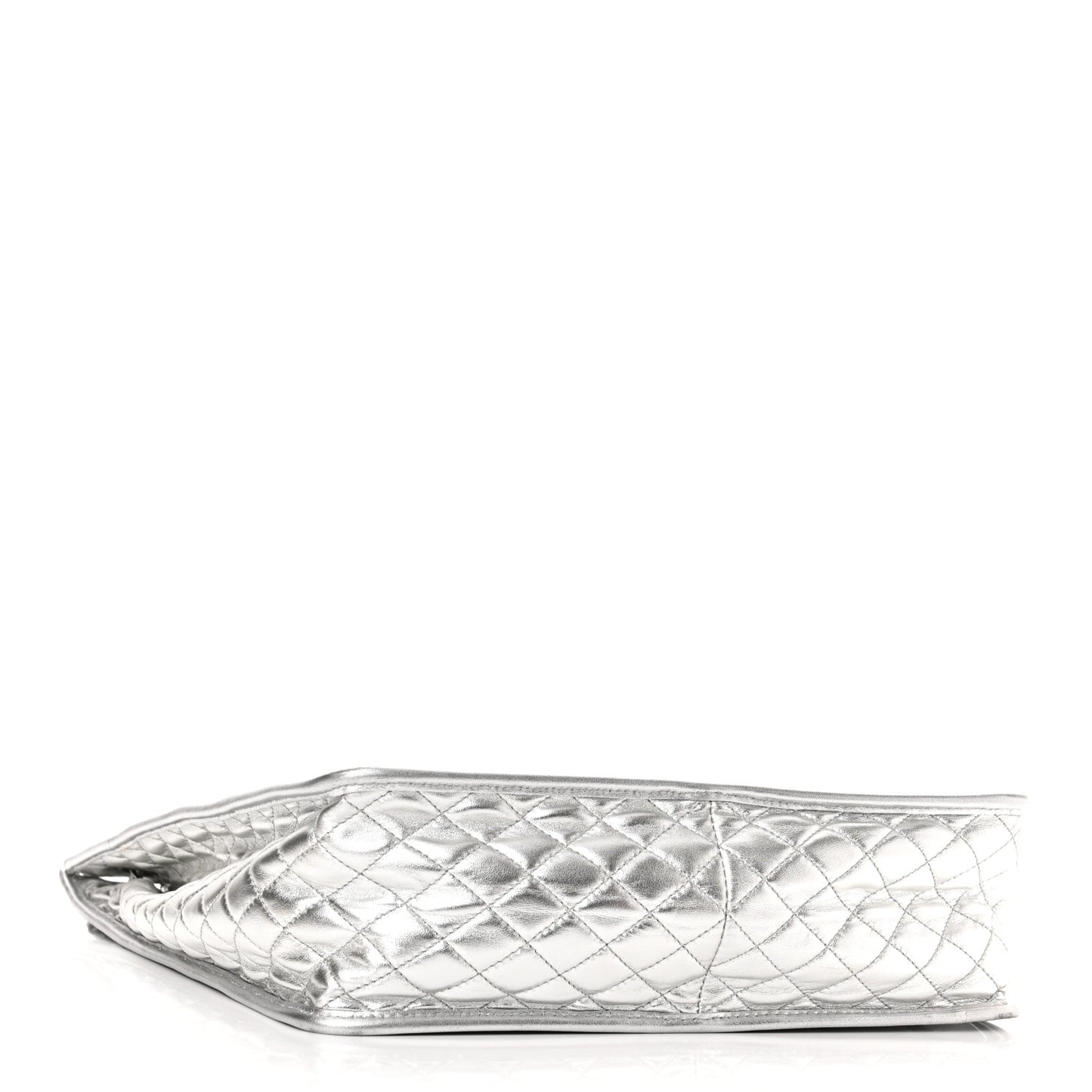 Vinyl Ice Cube Large Shopper Tote Silver
