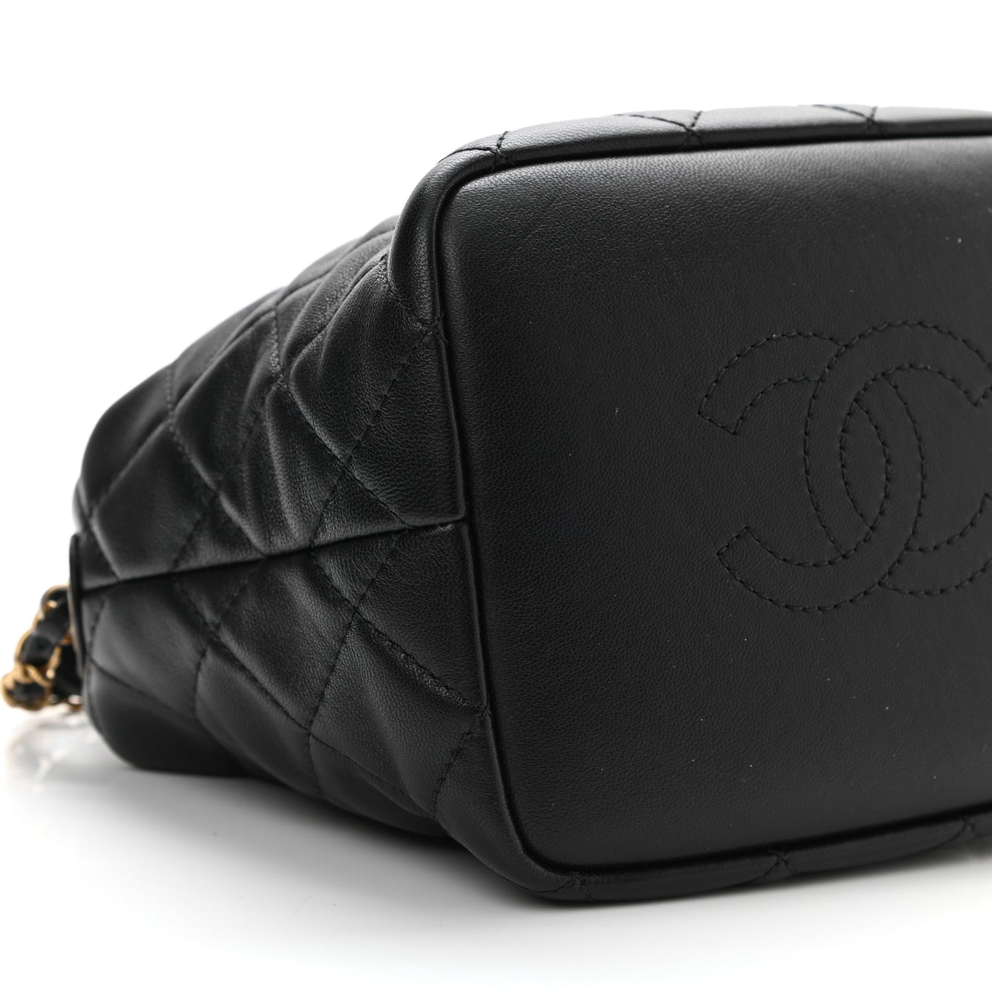 Lambskin Quilted Small Perfect Meeting Hobo Black