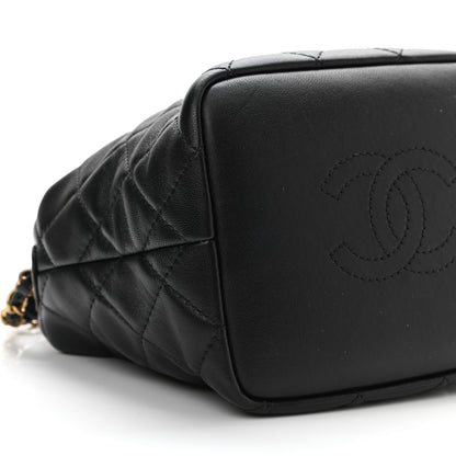 Chanel Lambskin Quilted Small Perfect Meeting Hobo Black 9 of 11