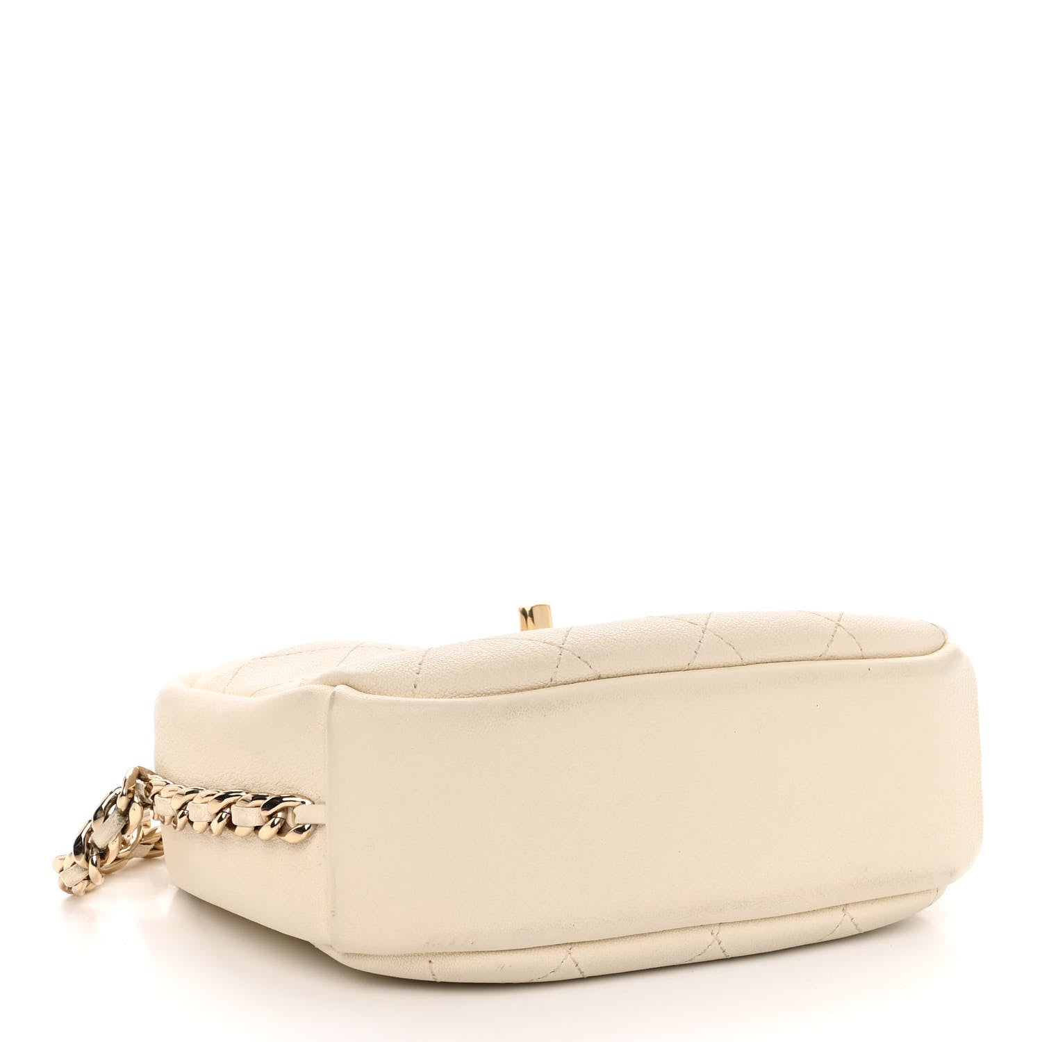 Chanel Goatskin Quilted Small Casual Trip Camera Case White 4 of 10