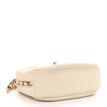 Chanel Goatskin Quilted Small Casual Trip Camera Case White 4 of 10