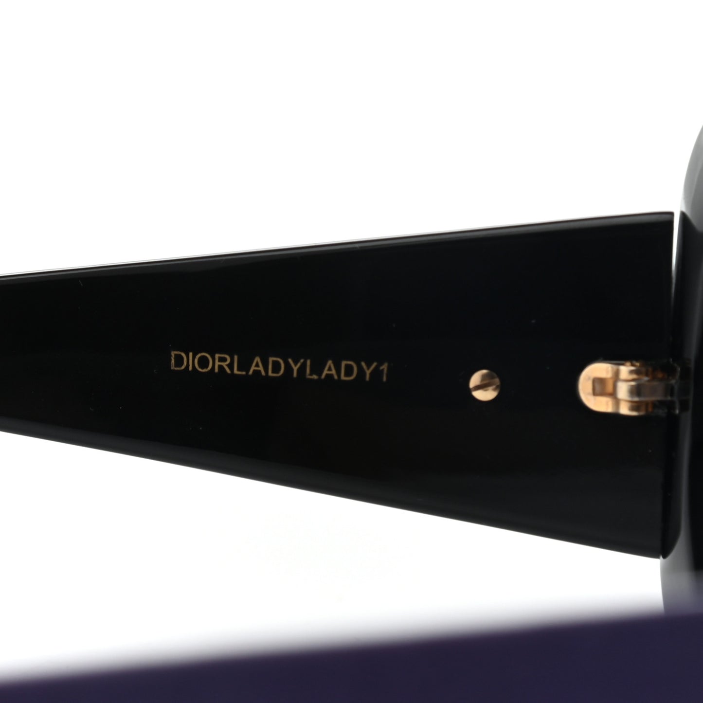 Resin Cannage Dior Lady Lady 10 Sunglasses Black Purple
