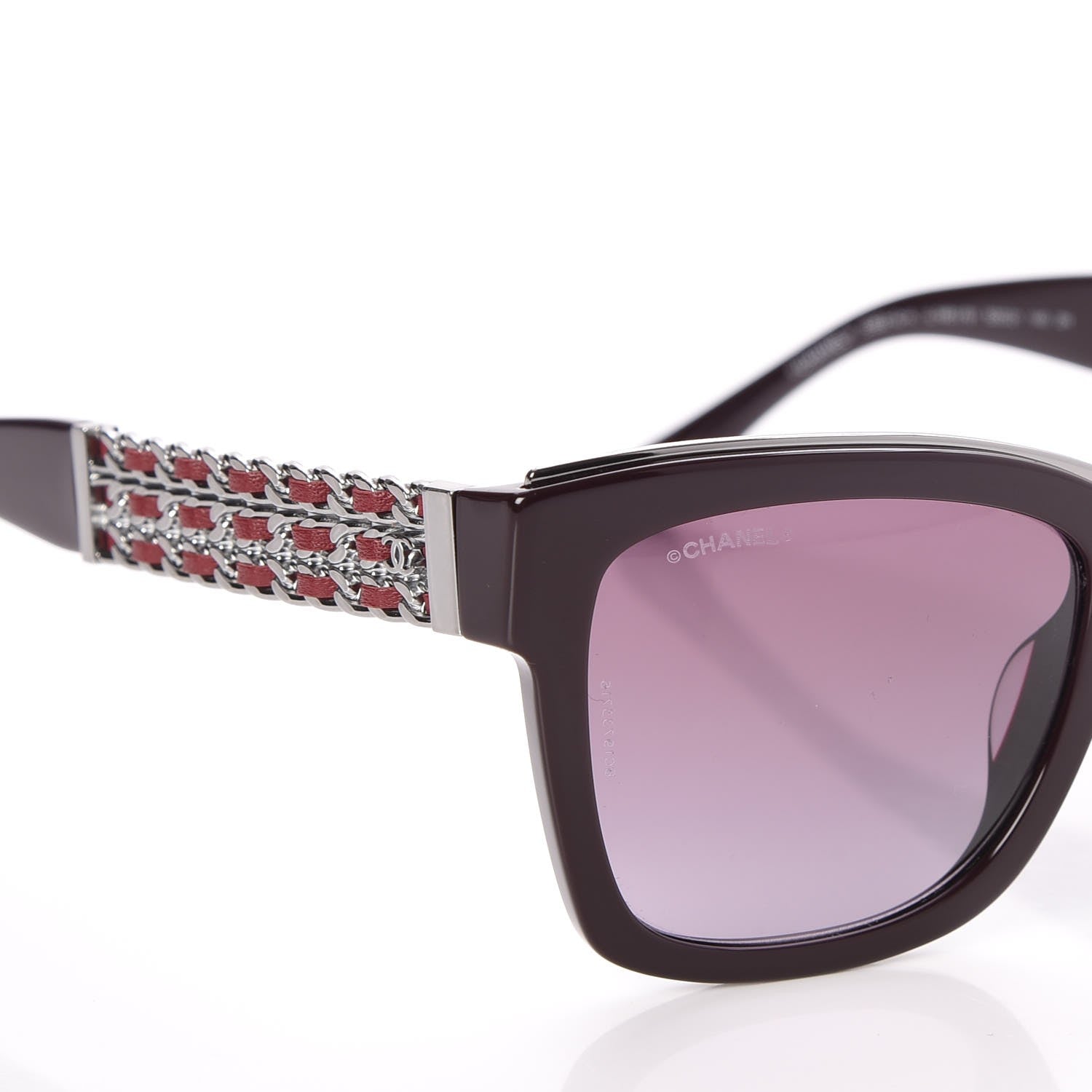 Chanel Square Chain Sunglasses 5362-Q-A Burgundy 8 of 10