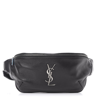 Saint Laurent Calfskin Monogram Belt Bag Black 1 of 11