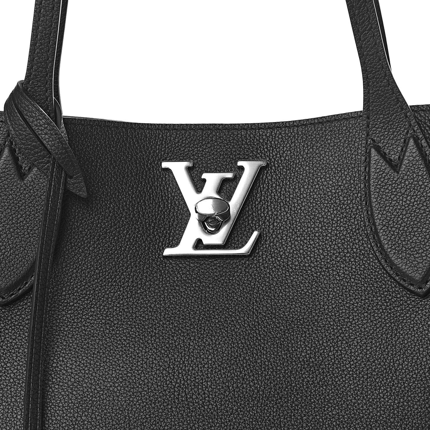 Louis Vuitton Calfskin Lockme Go Tote Black 11 of 12
