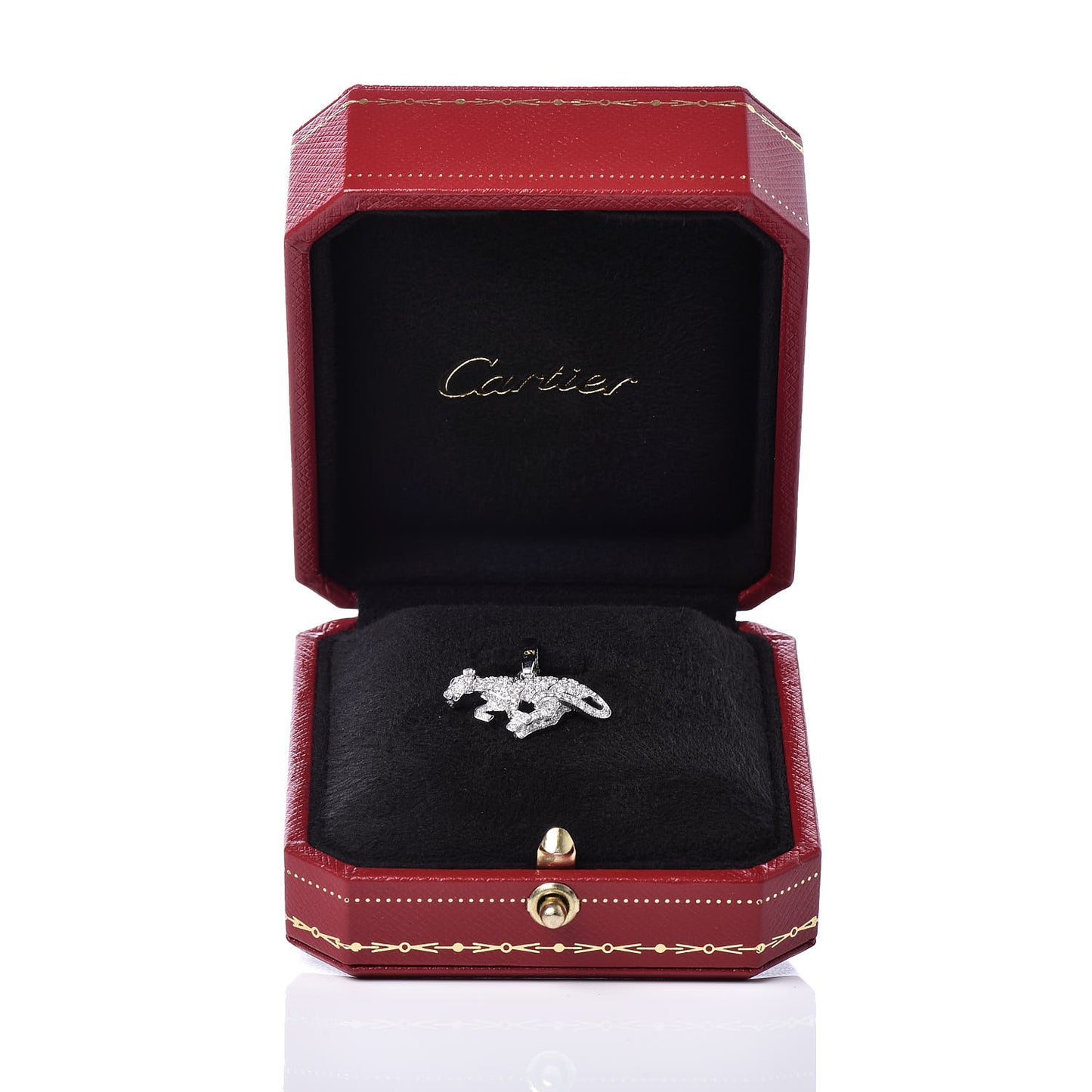 18K White Gold Diamond Panthère Pendant