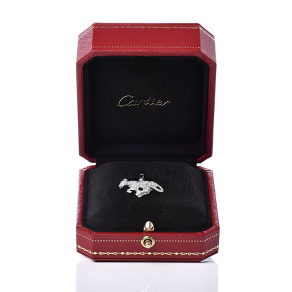 Cartier 18K White Gold Diamond Panthère Pendant 6 of 6