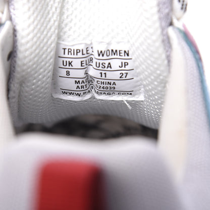 Balenciaga Fabric Mesh Womens Triple S Sneakers 36 White Blue Pink 8 of 13