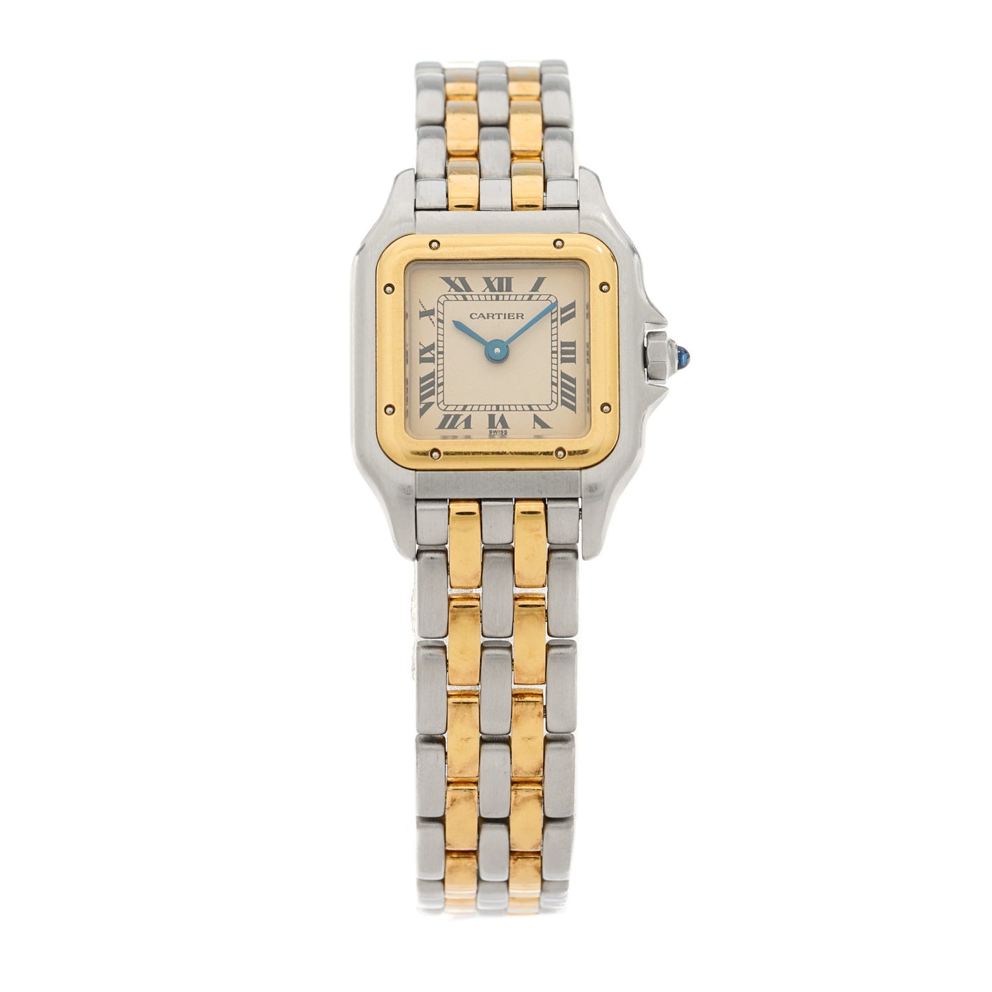 Stainless Steel 18K Yellow Gold 22mm Panthere Quartz Watch