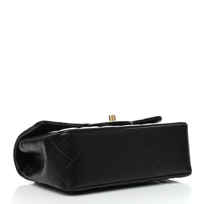 Chanel Lambskin Quilted Mini Top Handle Rectangular Flap Black 4 of 12