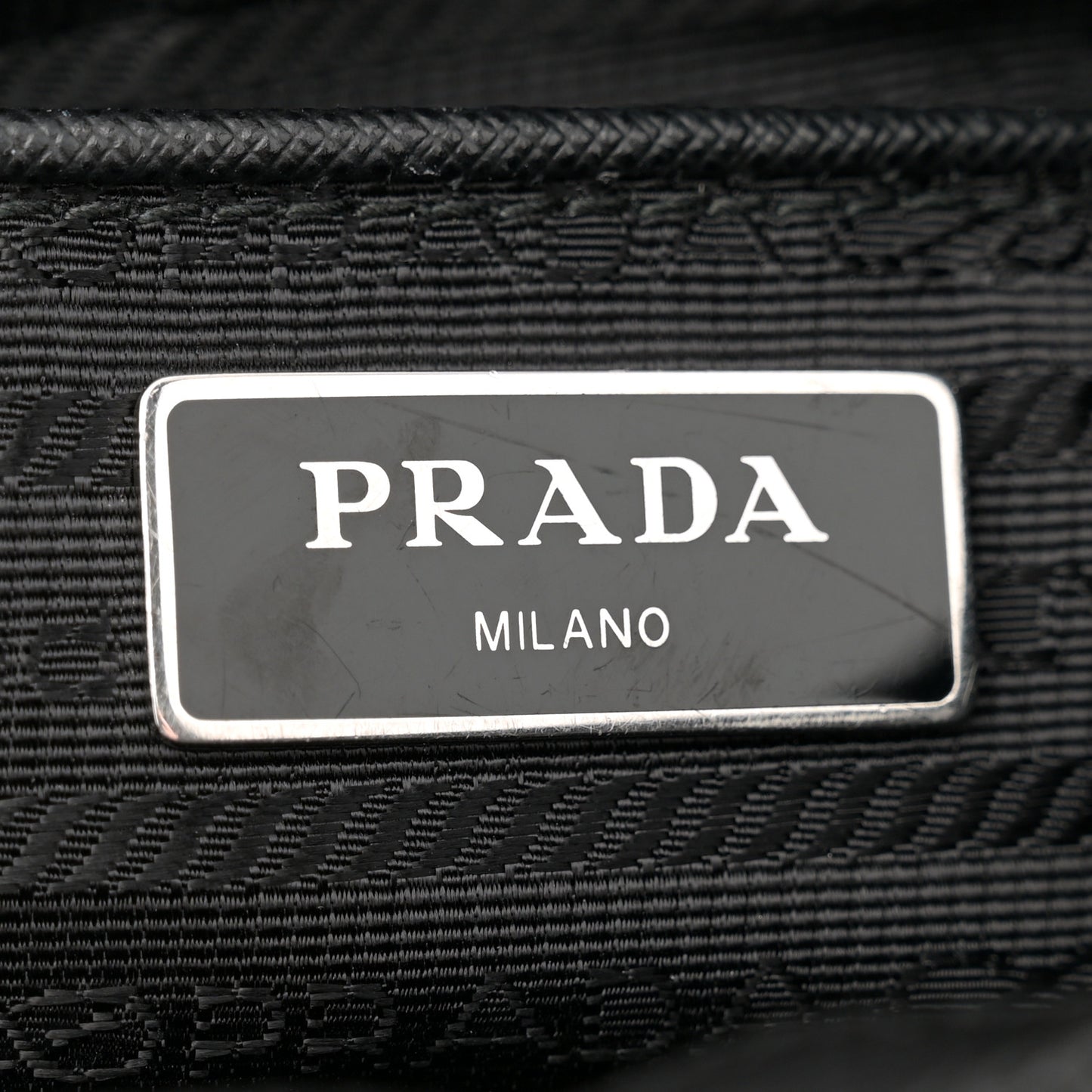 Re-Nylon Vela Saffiano Double Buckle Messenger Shoulder Bag Black