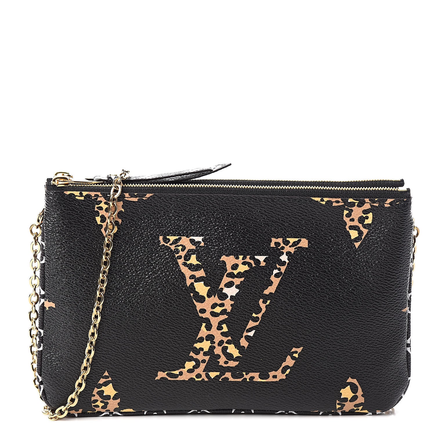Louis Vuitton Monogram Giant Jungle Pochette Double Zip Black 1 of 10