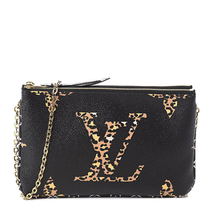 Louis Vuitton Monogram Giant Jungle Pochette Double Zip Black 1 of 10