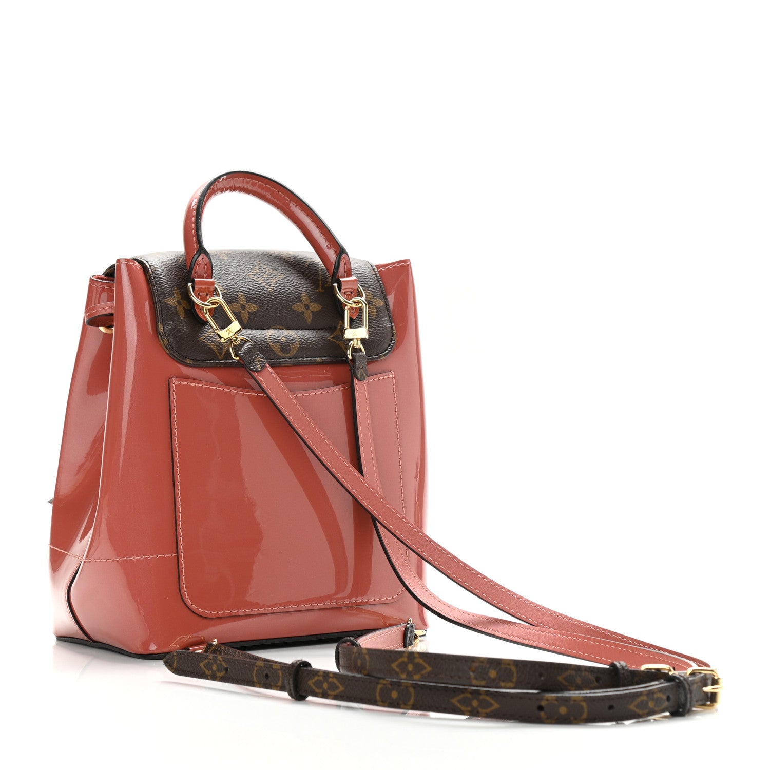 Louis Vuitton Patent Monogram Hot Springs Backpack Vieux Rose 3 of 7