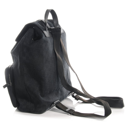 Gucci GG Monogram Single Buckle Backpack Black 3 of 7