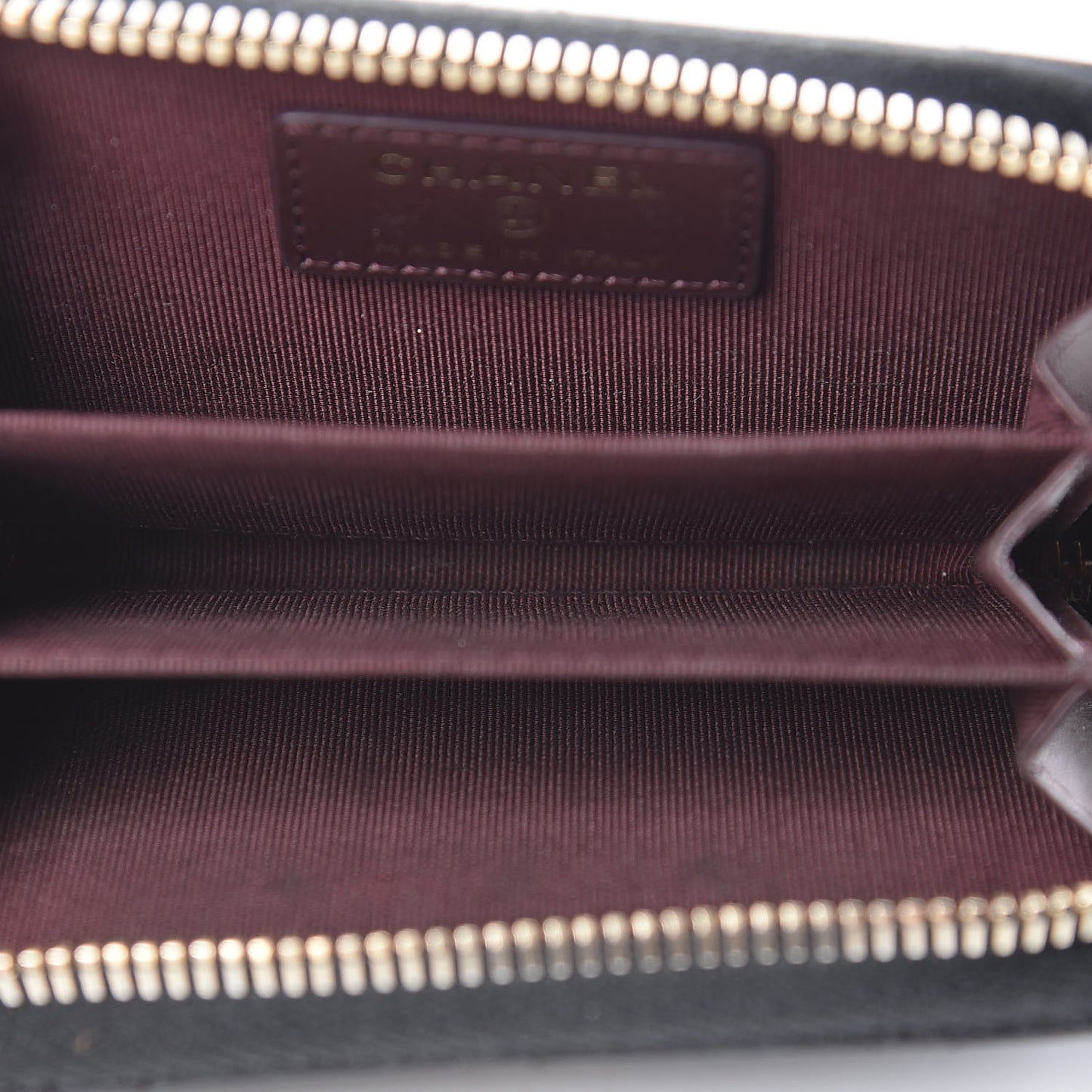 Caviar Quilted Zip Coin Purse Black