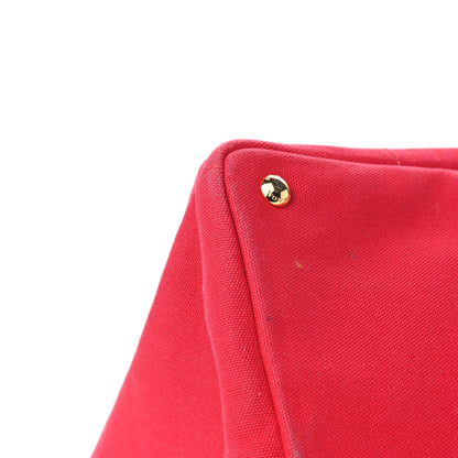 Prada Canapa Logo Shopping Tote Rosso 6 of 10