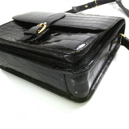 Gucci Vintage Crocodile Shoulder Bag Black 5 of 10