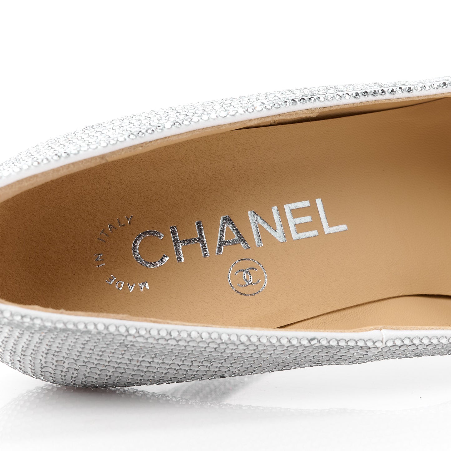 Strass Cap Toe Pumps 38 Silver Black