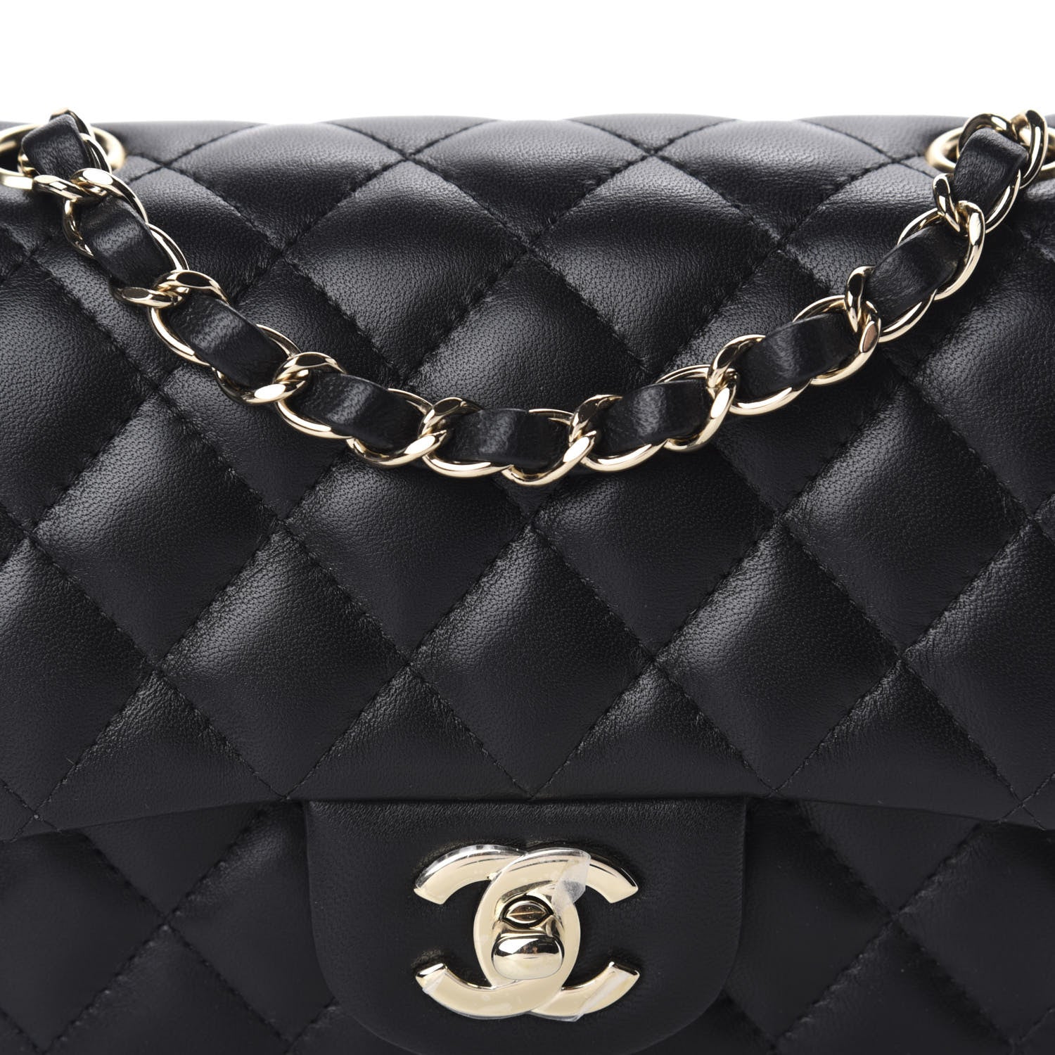 Chanel Lambskin Quilted Mini Square Flap Black 10 of 10