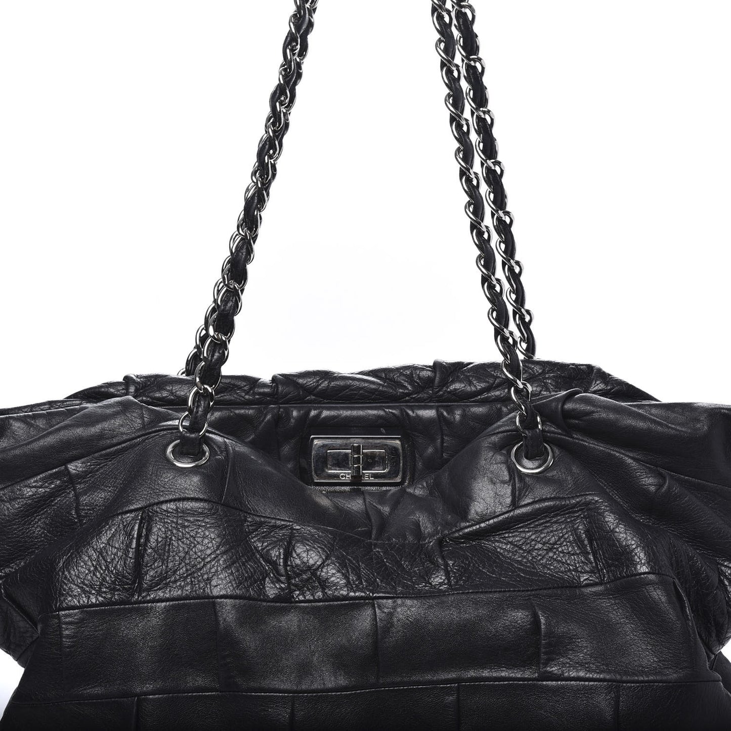 Lambskin Igloo Drawstring Tote Black