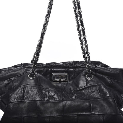 Chanel Lambskin Igloo Drawstring Tote Black 11 of 11