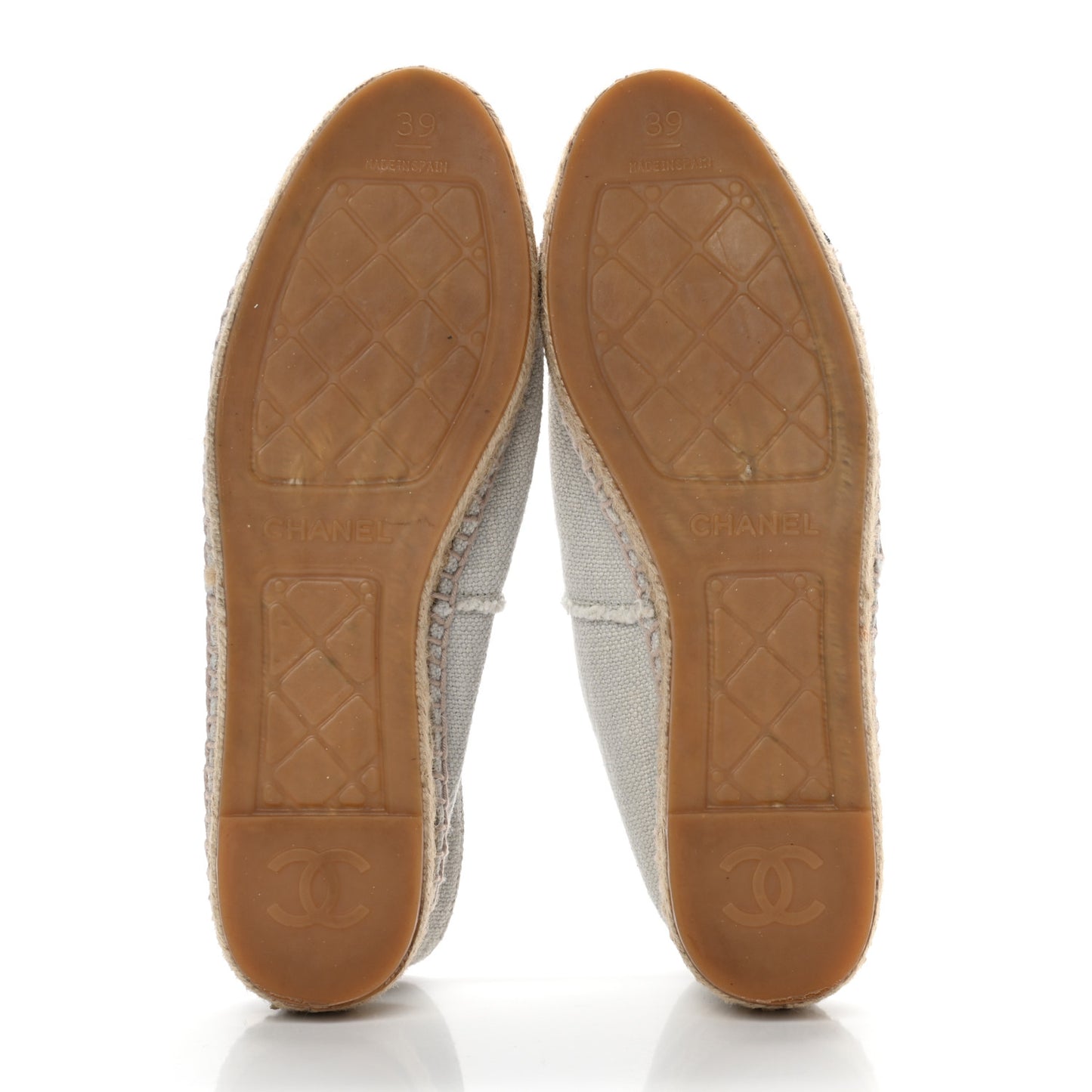 Linen CC Espadrilles 39 Beige Black