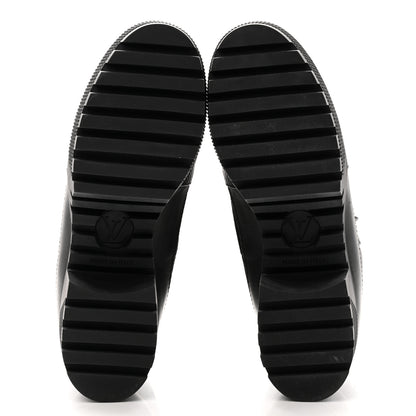 Louis Vuitton Suede Calfskin Jacquard Since 1854 Laureate Platform Desert Boots 37.5 Black 5 of 11