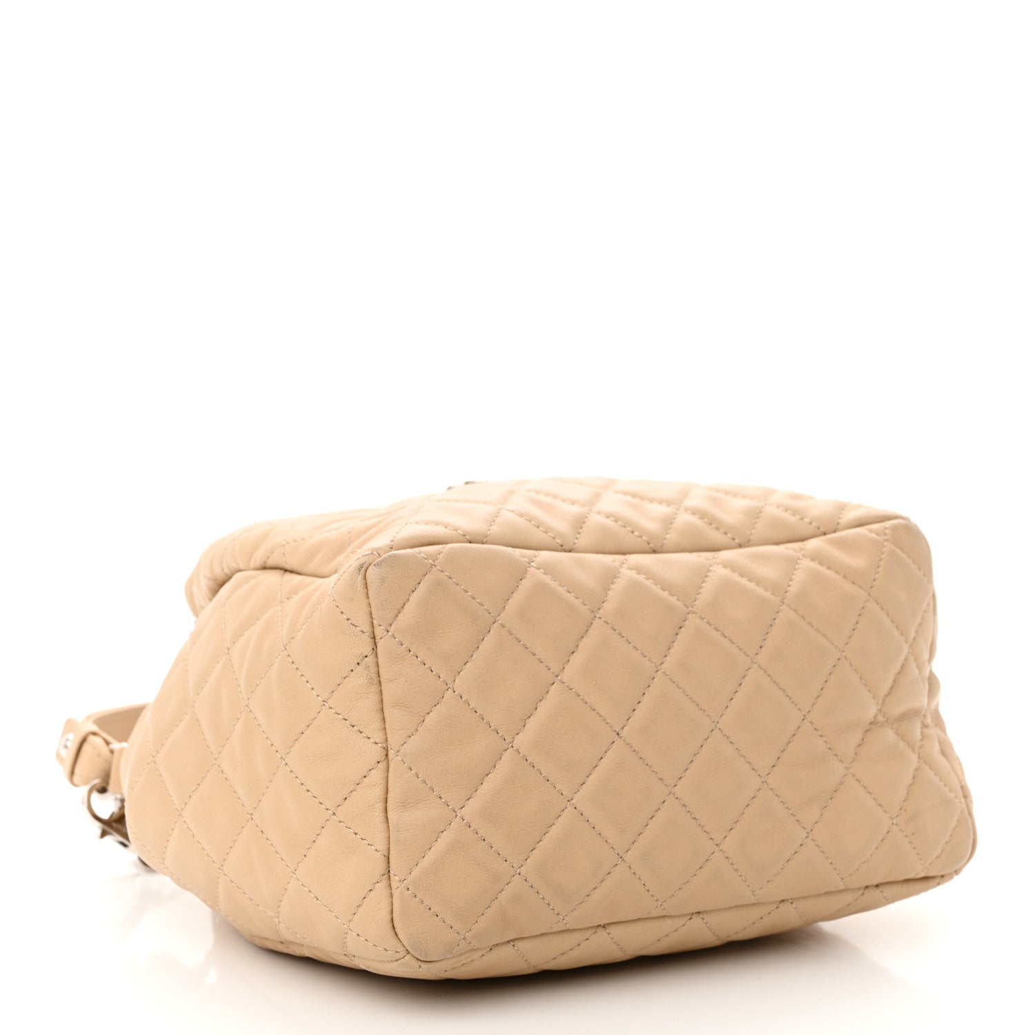 Chanel Lambskin Quilted Small CC Chain Bucket Drawstring Bag Light Beige 4 of 11