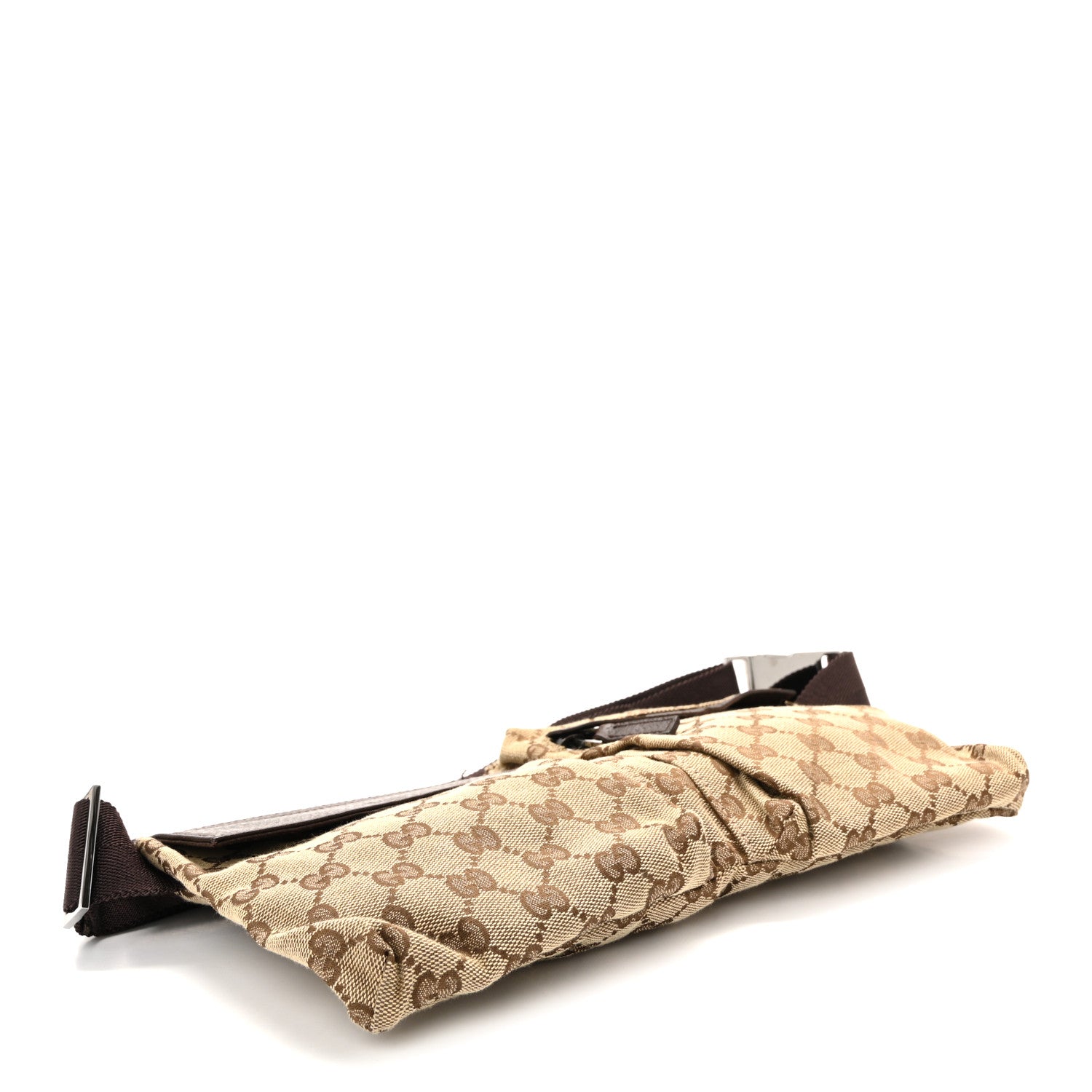 Gucci GG Monogram Double Pocket Belt Bag Dark Brown 4 of 12