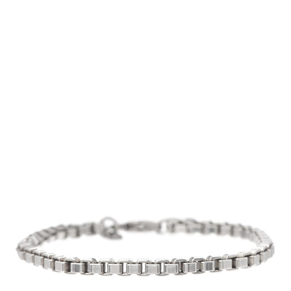 Tiffany Sterling Silver 4mm Venetian Link Bracelet 1 of 5