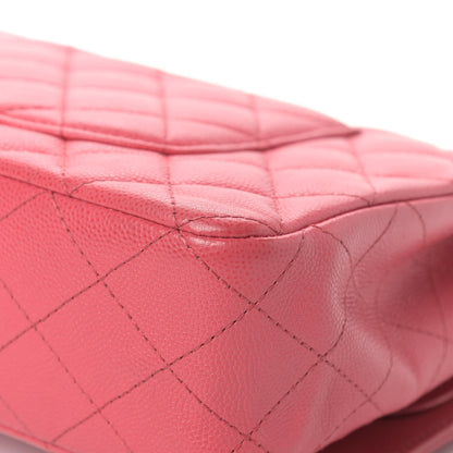 Chanel Caviar Quilted Medium Double Flap Pink 11 of 14