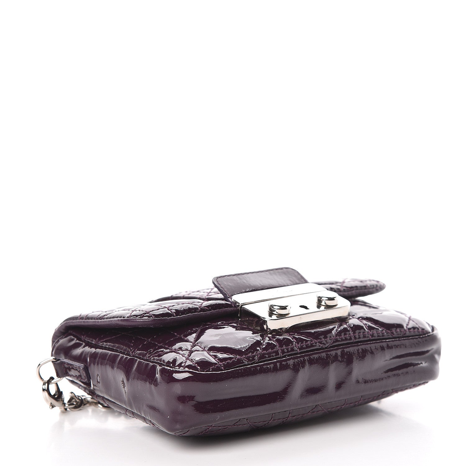 Christian Dior Patent Cannage Mini New Lock Purple 4 of 11