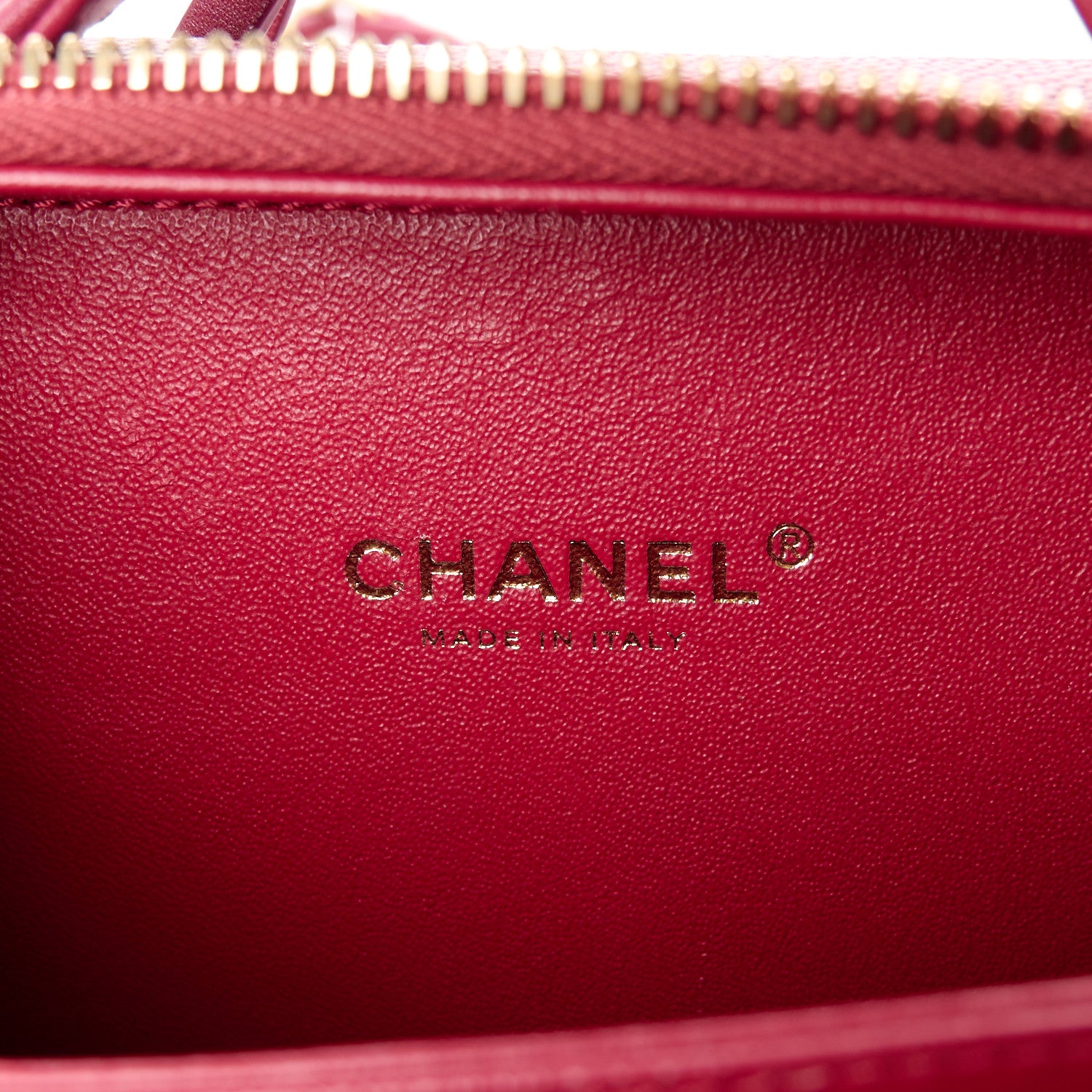 Chanel Caviar Quilted Small CC Filigree Vanity Case Burgundy 6 of 12