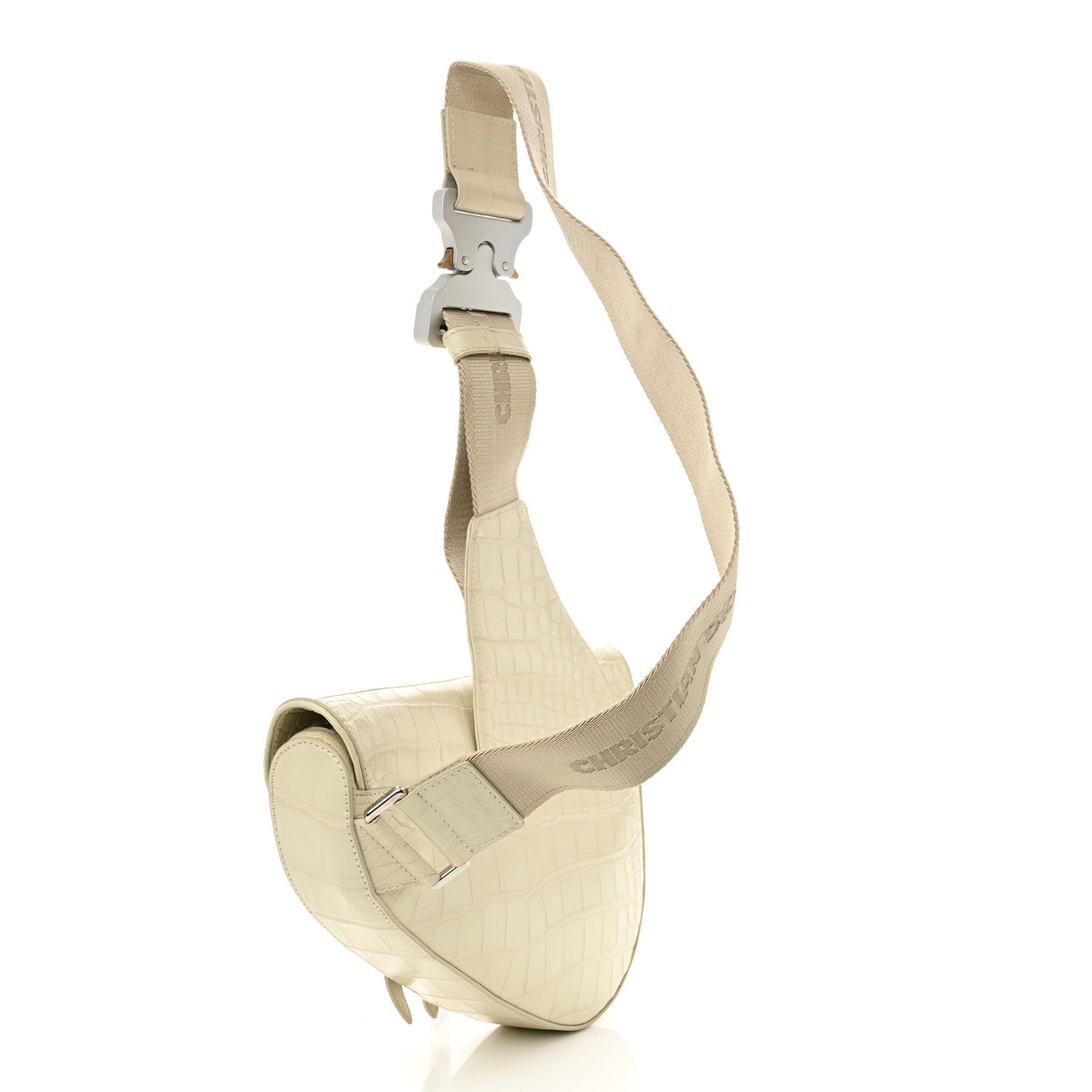 Christian Dior Crocodile Mens Saddle Bag 3 of 12