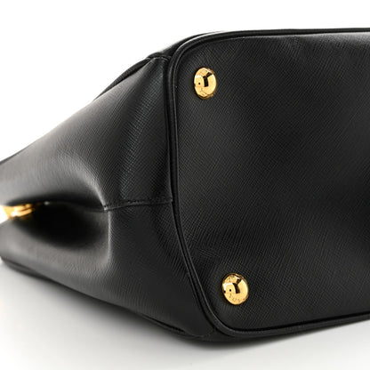 Prada Saffiano Small Galleria Double Zip Tote Black 9 of 13