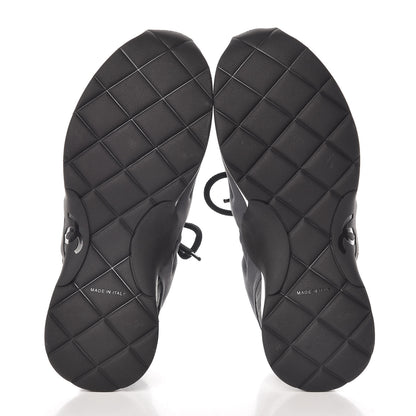 Chanel Stretch Fabric CC Sneakers 35 Grey 5 of 8